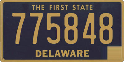 DE license plate 775848