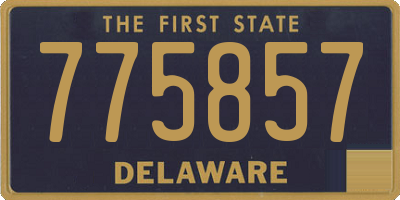 DE license plate 775857