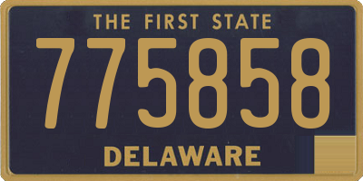 DE license plate 775858
