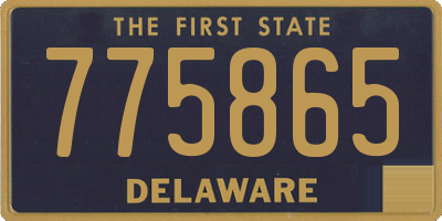 DE license plate 775865