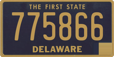 DE license plate 775866