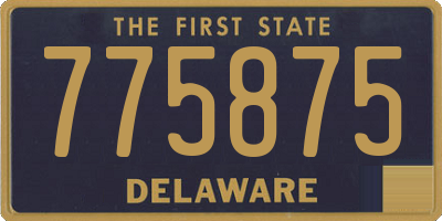DE license plate 775875