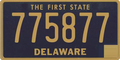 DE license plate 775877