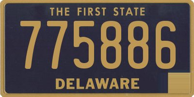 DE license plate 775886