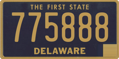 DE license plate 775888
