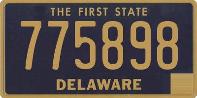 DE license plate 775898