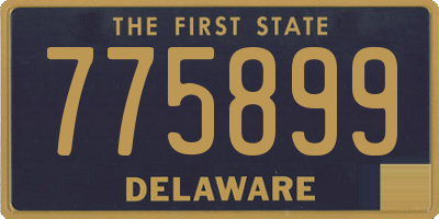 DE license plate 775899