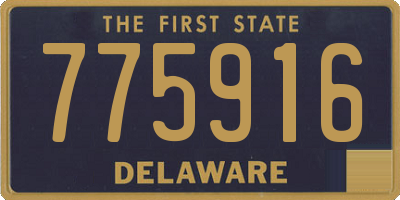 DE license plate 775916