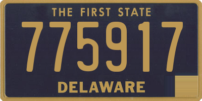 DE license plate 775917