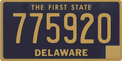 DE license plate 775920