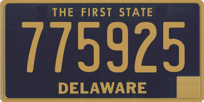 DE license plate 775925