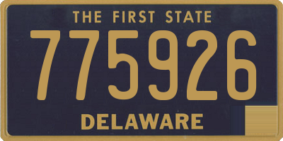 DE license plate 775926