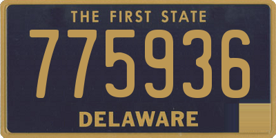 DE license plate 775936