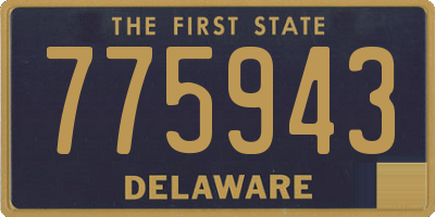 DE license plate 775943