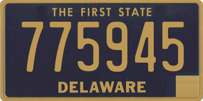 DE license plate 775945