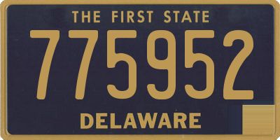 DE license plate 775952