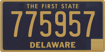 DE license plate 775957
