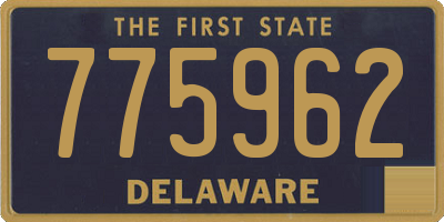 DE license plate 775962