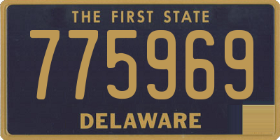DE license plate 775969