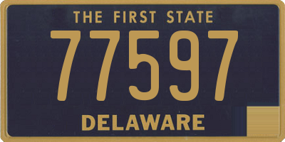 DE license plate 77597