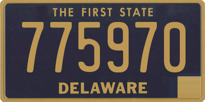 DE license plate 775970