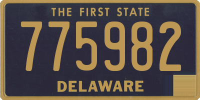 DE license plate 775982