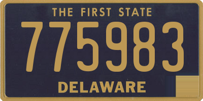 DE license plate 775983