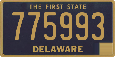 DE license plate 775993