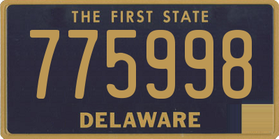 DE license plate 775998
