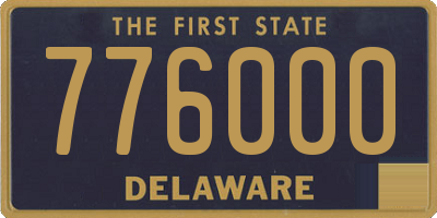 DE license plate 776000