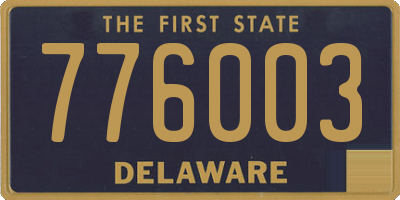 DE license plate 776003