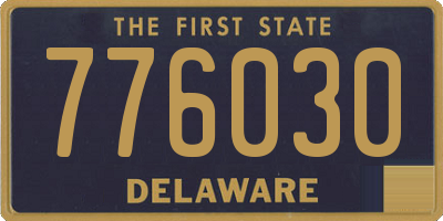 DE license plate 776030