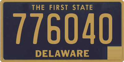 DE license plate 776040