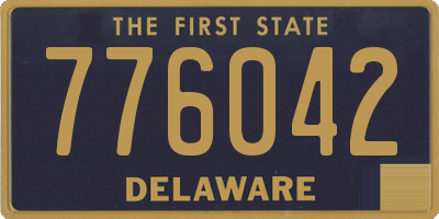 DE license plate 776042