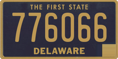DE license plate 776066