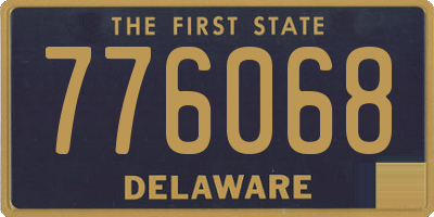 DE license plate 776068
