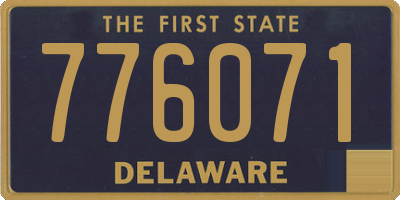 DE license plate 776071