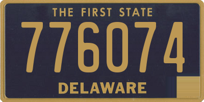 DE license plate 776074