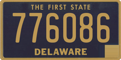 DE license plate 776086