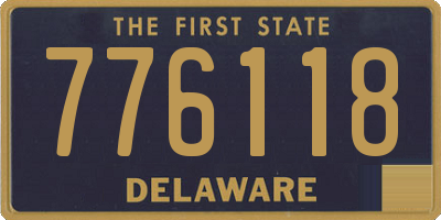 DE license plate 776118