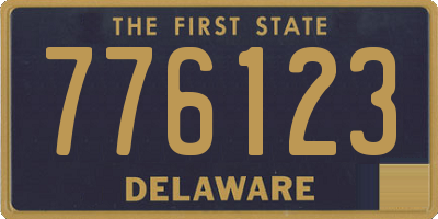 DE license plate 776123