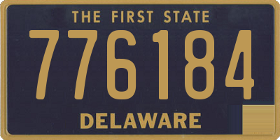 DE license plate 776184