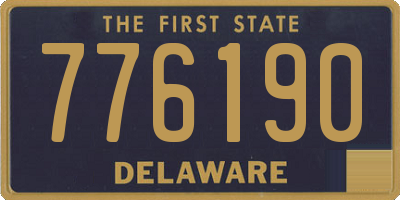 DE license plate 776190