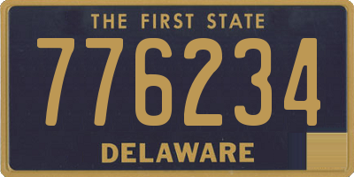 DE license plate 776234