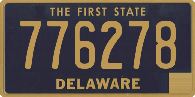 DE license plate 776278