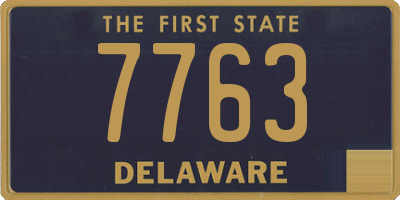 DE license plate 7763