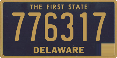 DE license plate 776317