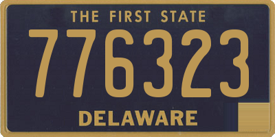 DE license plate 776323