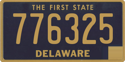 DE license plate 776325