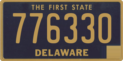 DE license plate 776330
